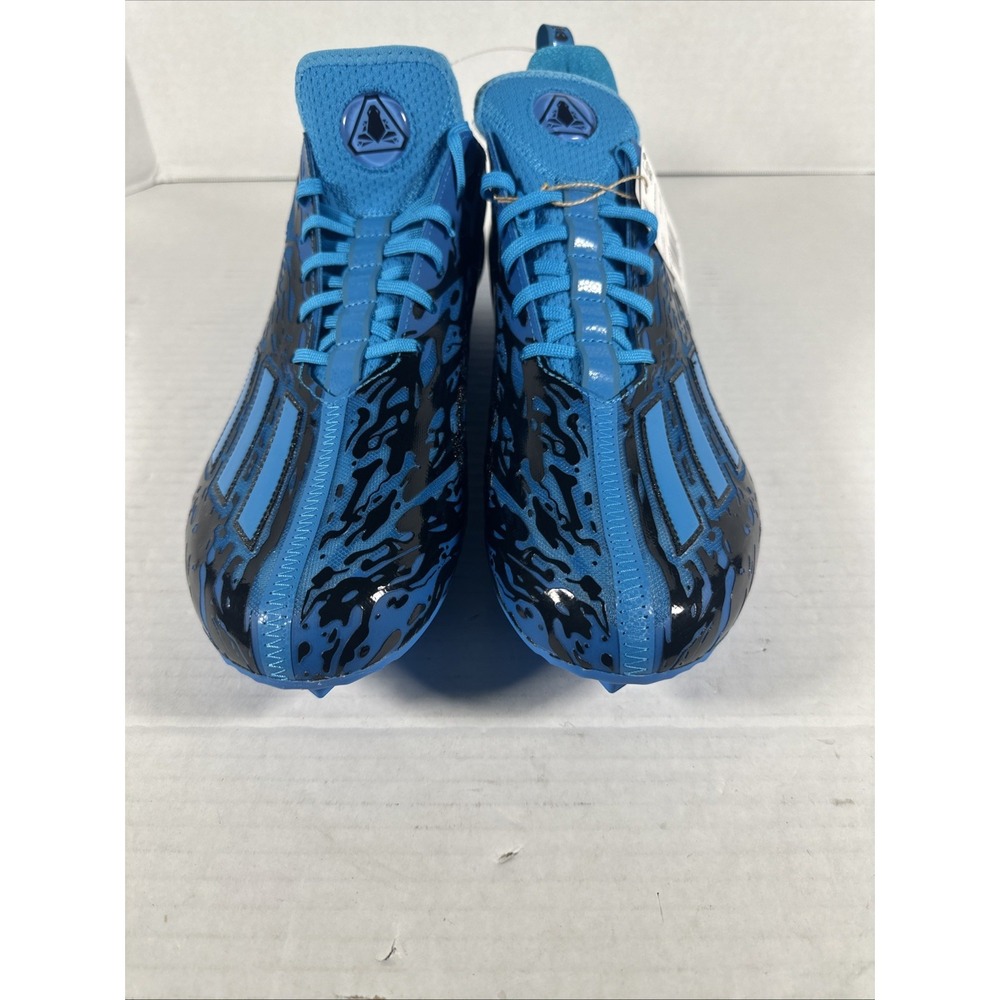 Adidas Adizero 12.0 Poison Men's 15 Cyan Blue Black Football Cleats IG7209